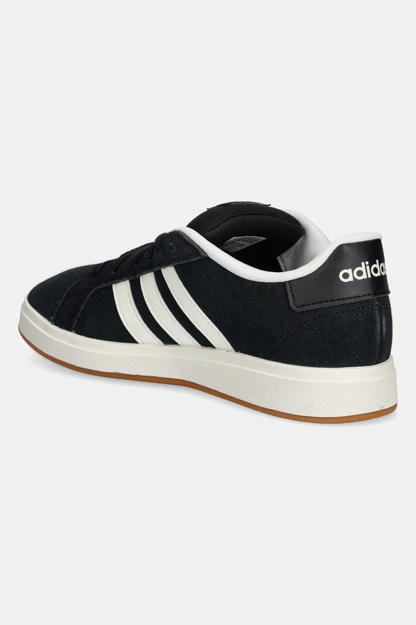 Дитячі замшеві кросівки adidas GRAND COURT 00s колір чорний фото 2