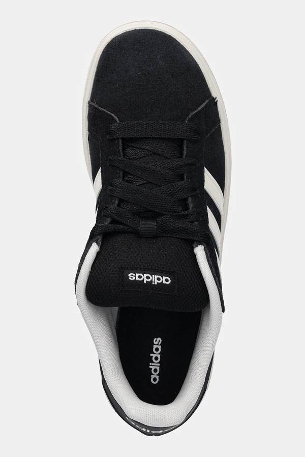 Дитячі замшеві кросівки adidas GRAND COURT 00s колір чорний фото 4