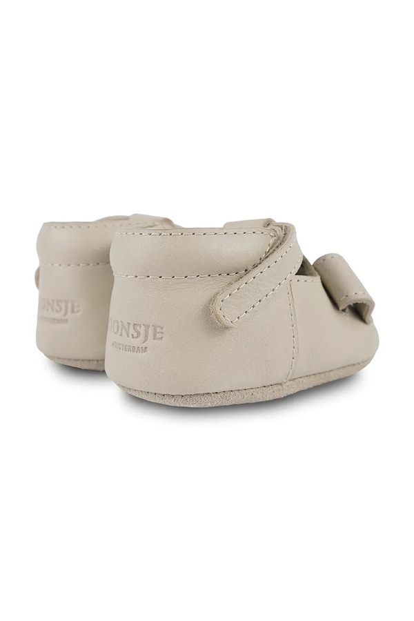 Шкіряні кросівки для немовлят Donsje Spark Special Shoes Golden Retriever колір бежевий фото 3