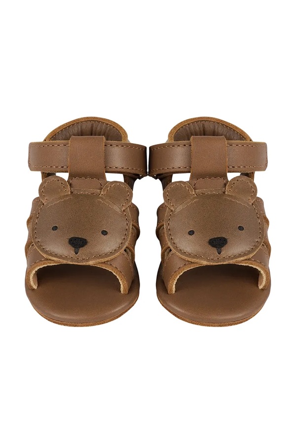 Детские кожаные сандалии Donsje Diedan Sandals Bear цвет коричневый фото 2