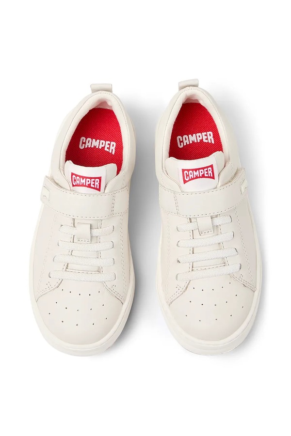 Дитячі шкіряні кросівки Camper Runner Four Kids колір білий фото 4