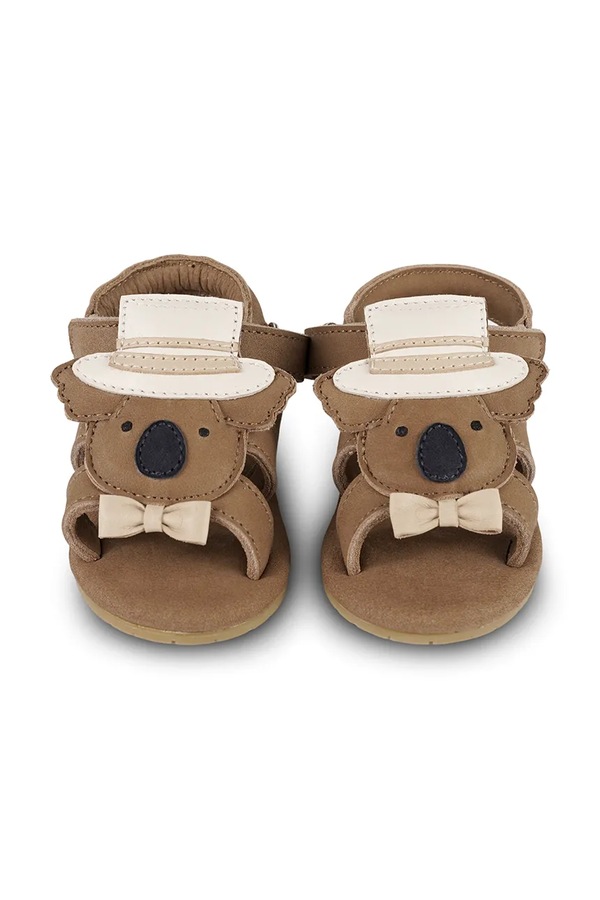 Дитячі шкіряні сандалі Donsje Stelloux Sandals Groom колір коричневий фото 2