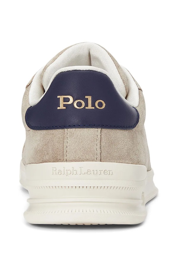 Замшеві кросівки Polo Ralph Lauren Hrt Crt Ii колір бежевий фото 2