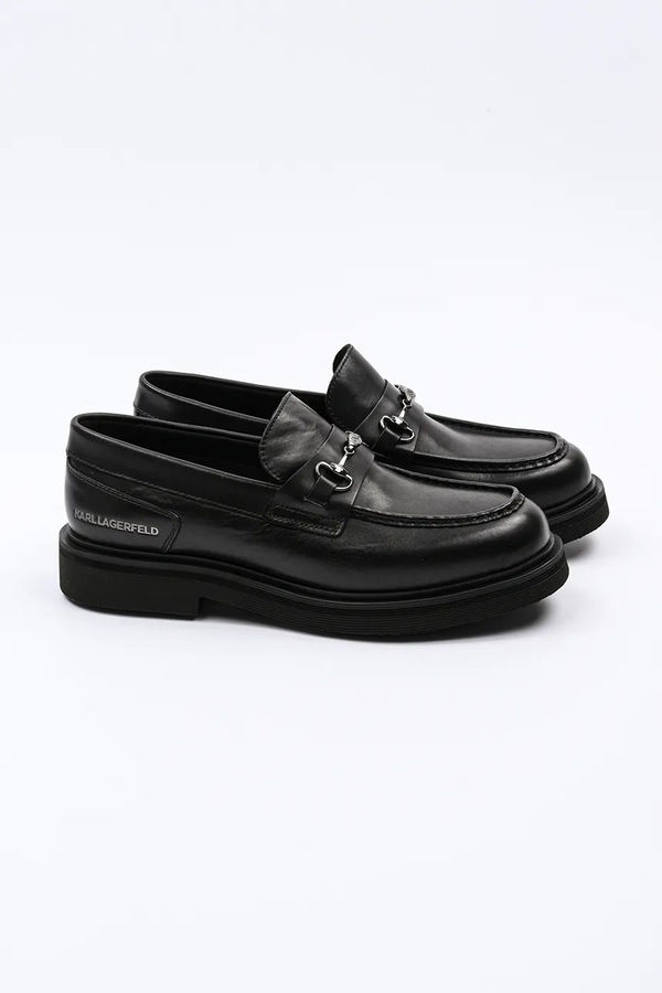Кожаные мокасины Karl Lagerfeld KINGSTON цвет черный