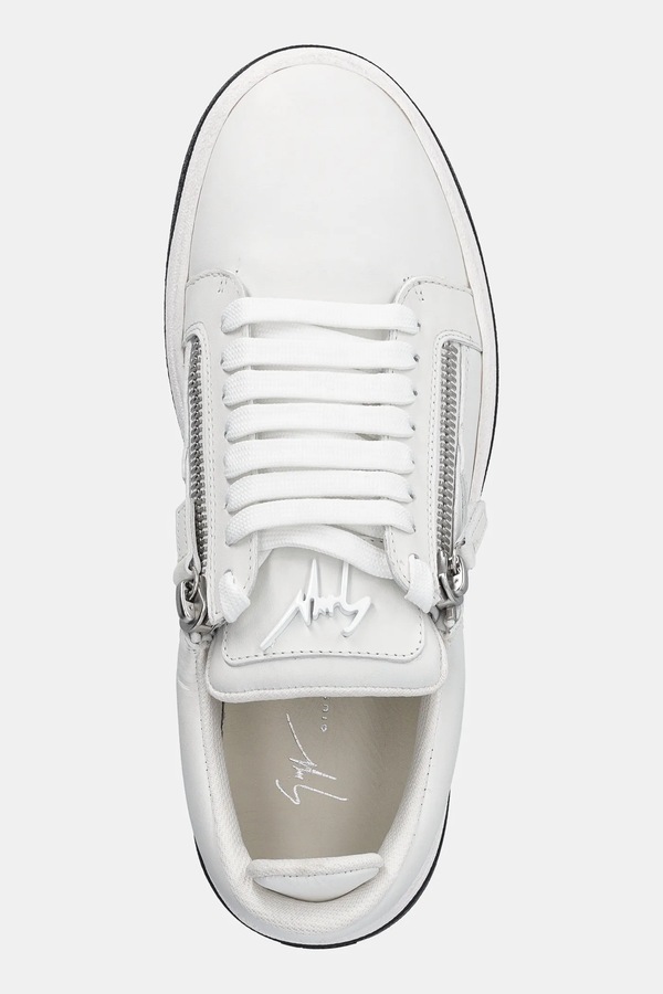 Шкіряні кросівки Giuseppe Zanotti GZ колір білий фото 4