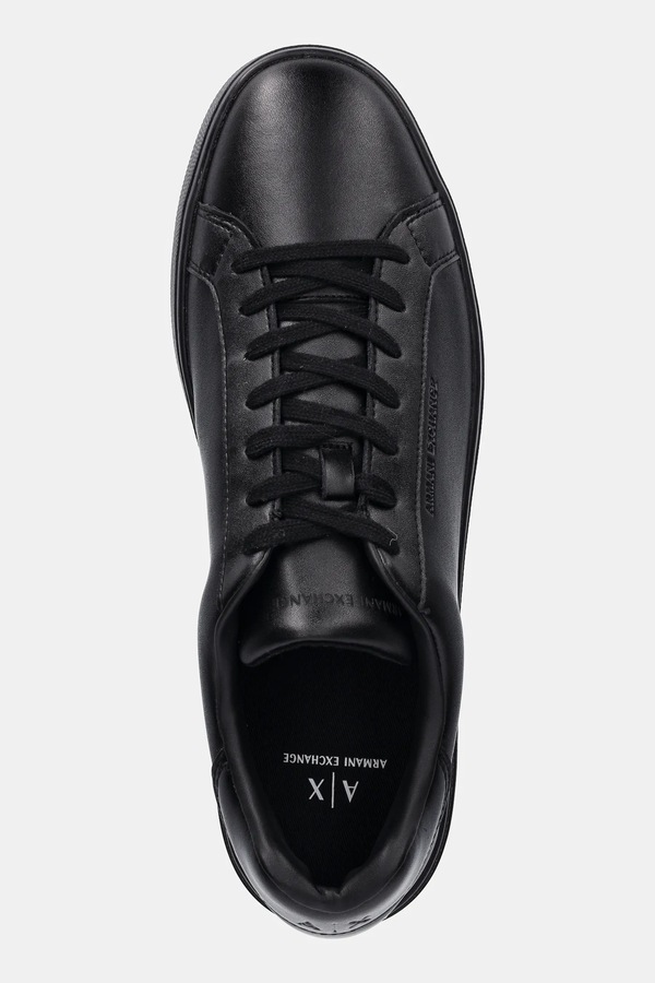 Шкіряні кросівки Armani Exchange колір чорний фото 4