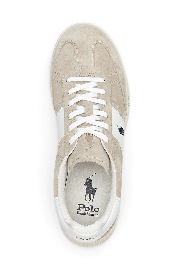 Замшеві кросівки Polo Ralph Lauren HRT Aera PP колір бежевий фото 4