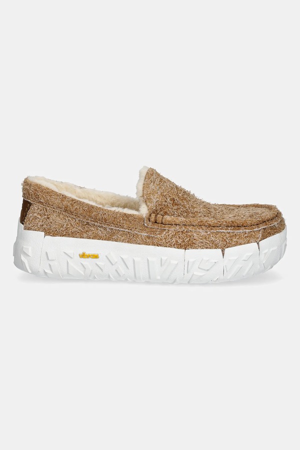 Замшеві мокасини UGG Ascot Wrap Tech колір коричневий