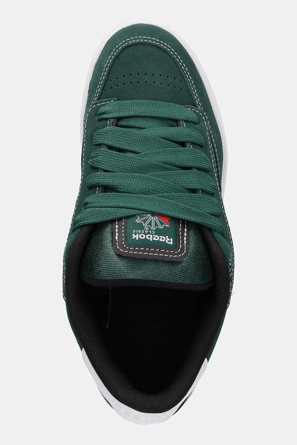 Замшеві кросівки Reebok Classic CLUB C BULC CLN колір зелений фото 4