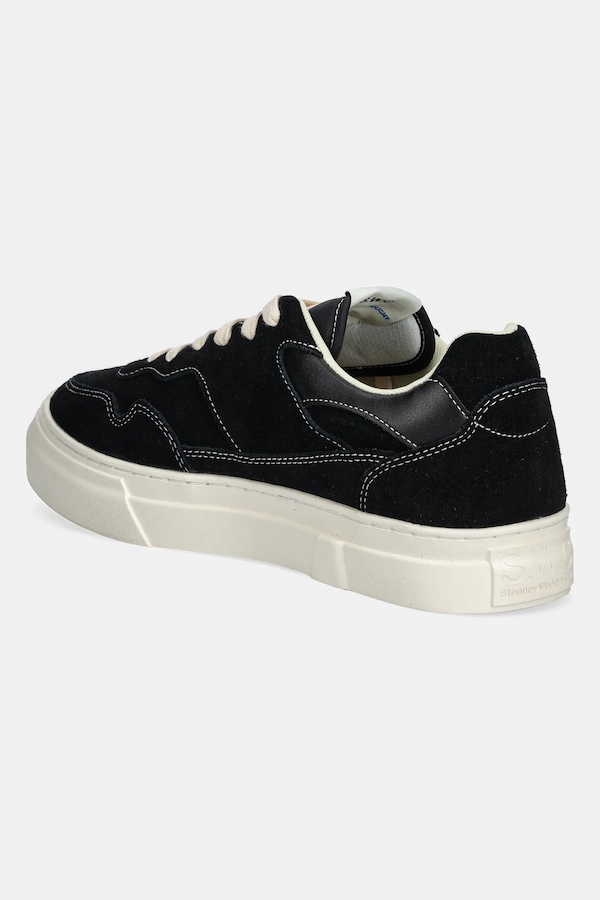 Замшевые кроссовки Stepney Workers Club PEARL SUEDE цвет черный фото 2