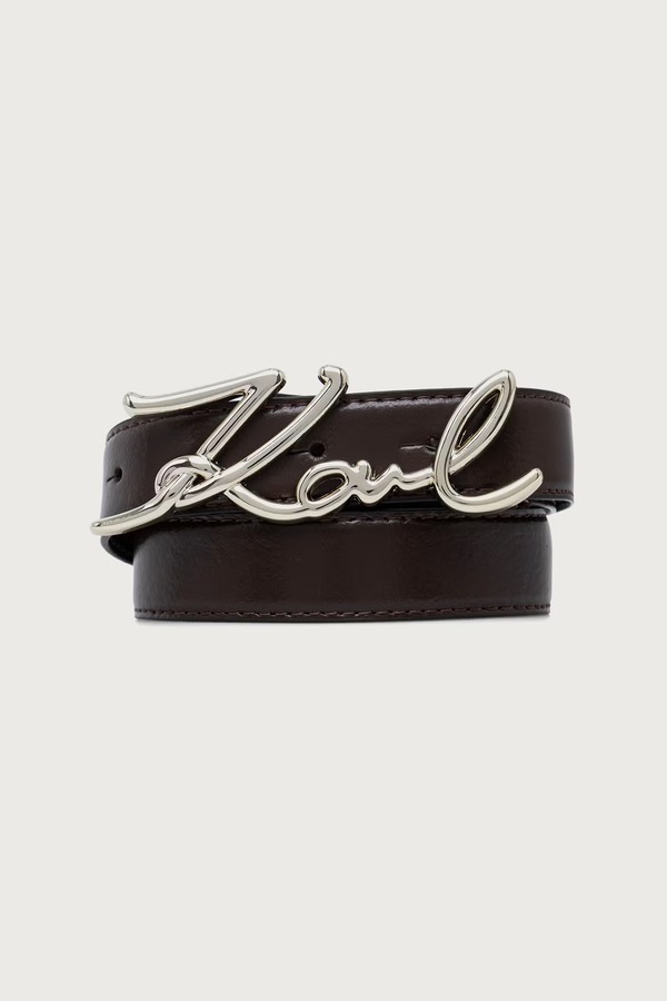 Ремінь жіночий шкіряний Karl Lagerfeld K/SIGNATURE колір коричневий фото 2