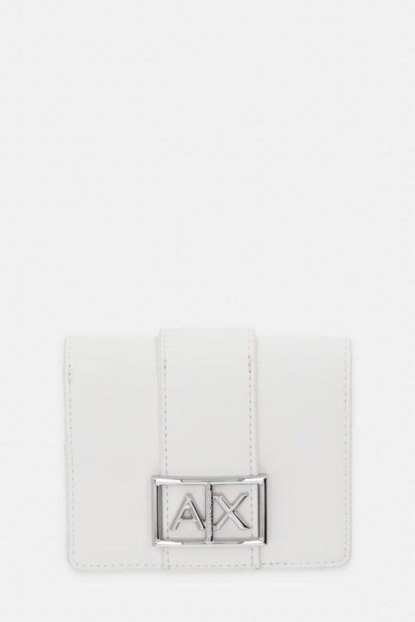 Гаманець зі штучної шкіри Armani Exchange колір білий