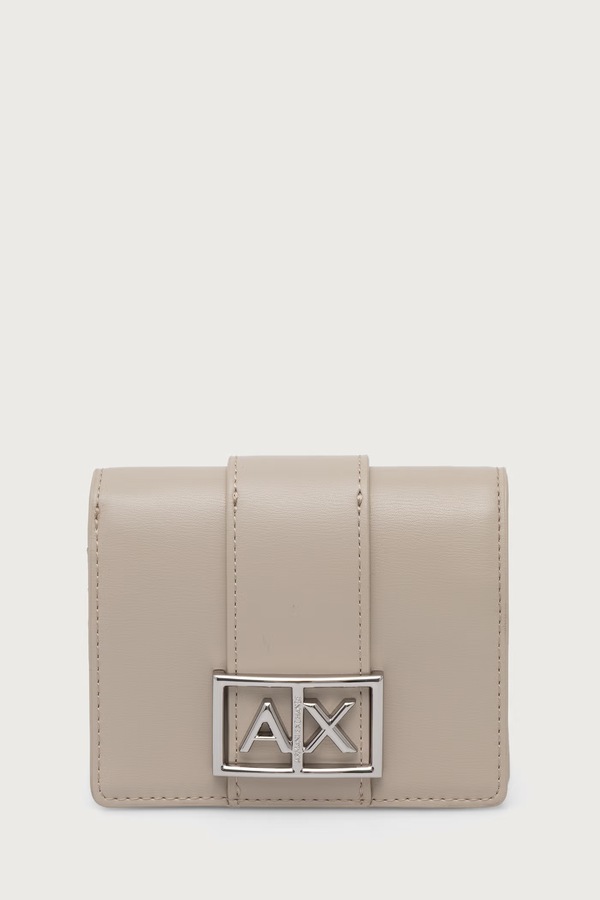 Гаманець зі штучної шкіри Armani Exchange колір бежевий