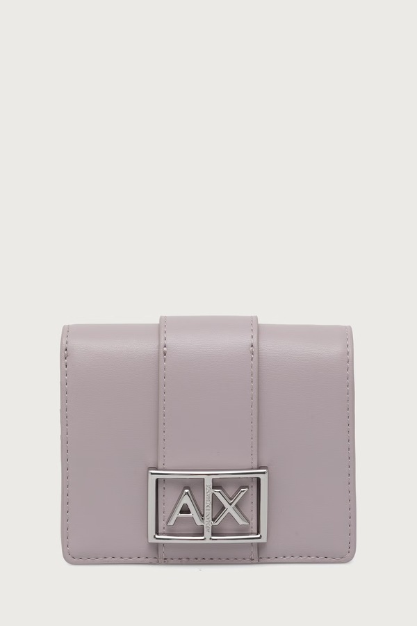 Гаманець зі штучної шкіри Armani Exchange колір рожевий