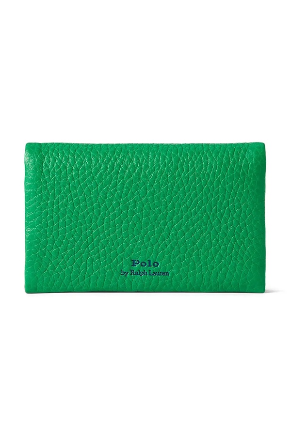 Шкіряний гаманець Polo Ralph Lauren колір зелений