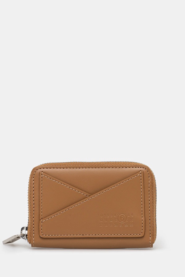 Шкіряний гаманець MM6 Maison Margiela колір коричневий