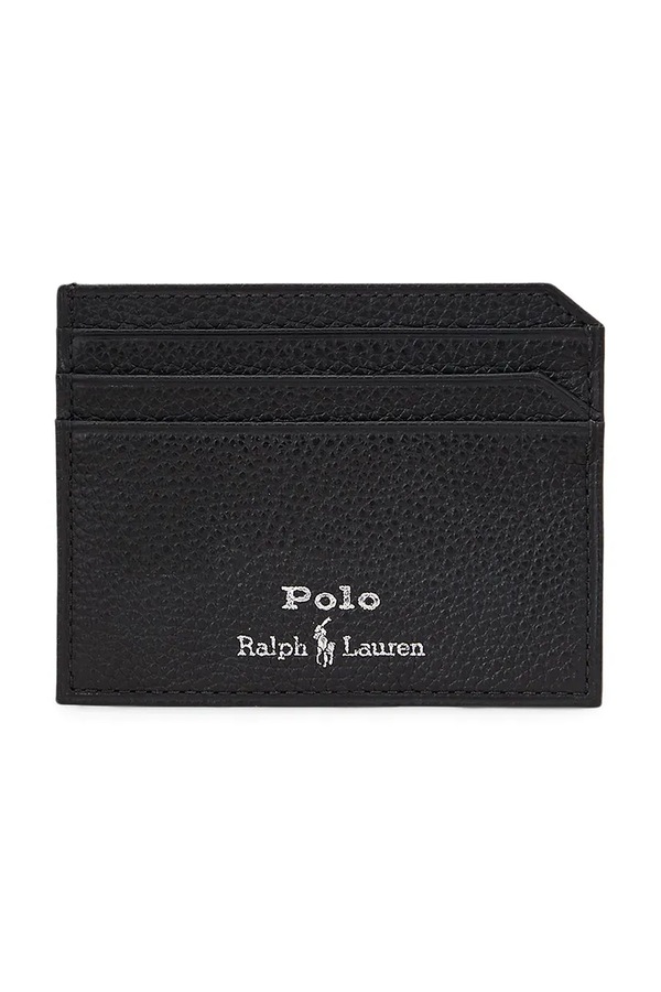 Чохол для карток чоловічий шкіряний Polo Ralph Lauren колір чорний фото 2