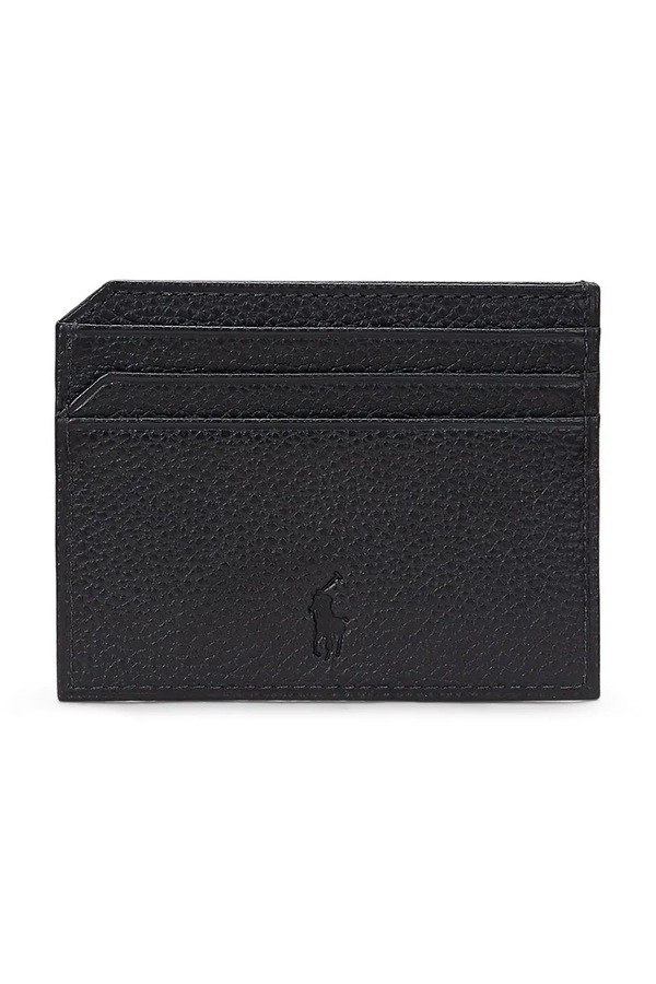Чохол для карток чоловічий шкіряний Polo Ralph Lauren колір чорний