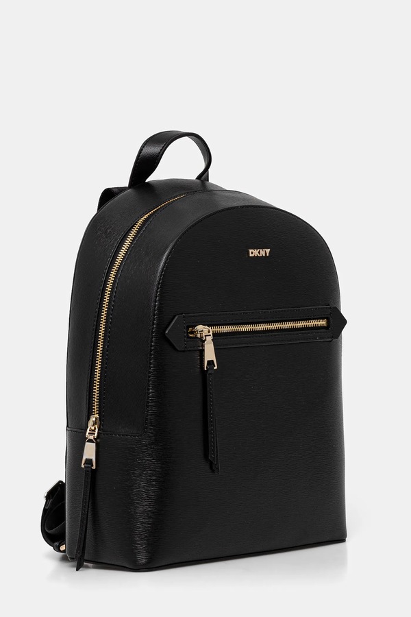 Кожаный рюкзак DKNY цвет черный