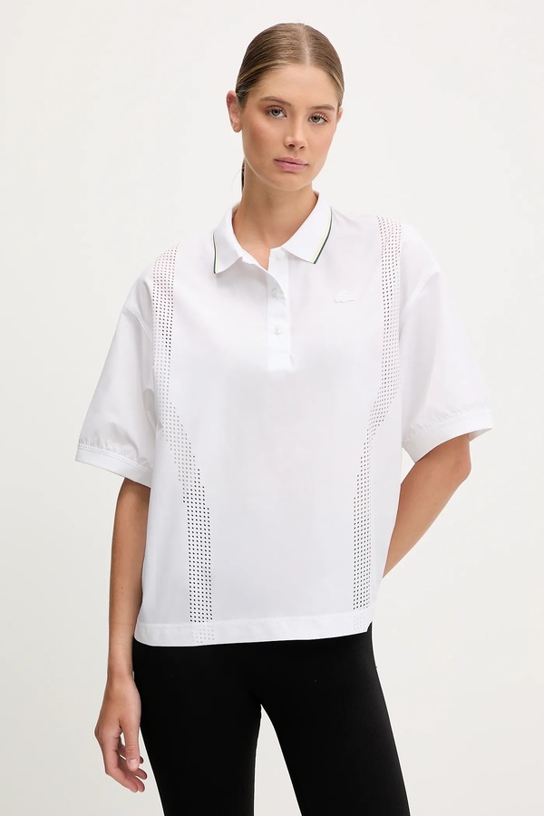 Поло Lacoste цвет белый