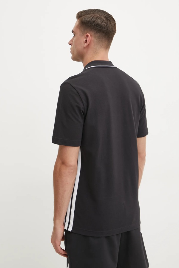 Хлопковое поло adidas Essentials цвет черный фото 2