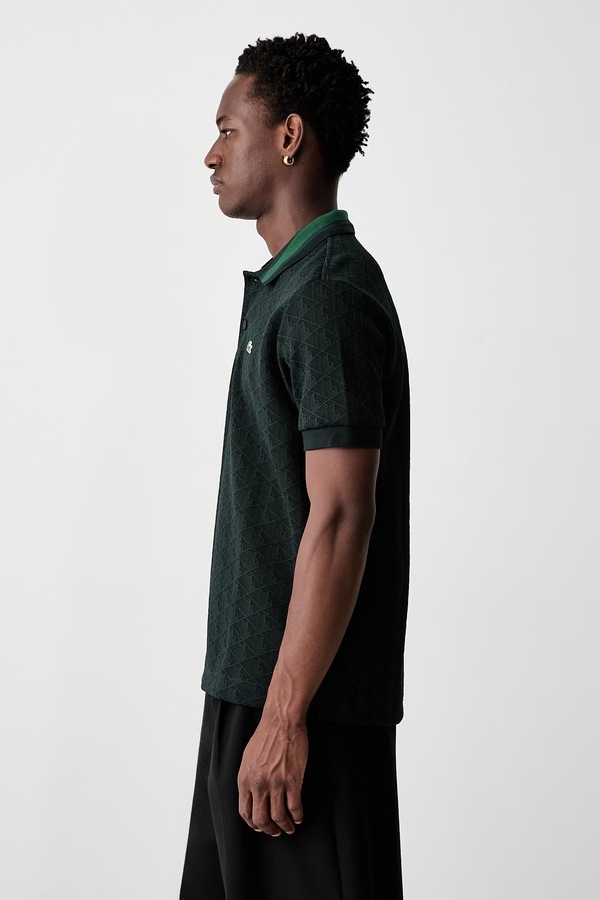 Поло чоловіче Lacoste колір зелений фото 4