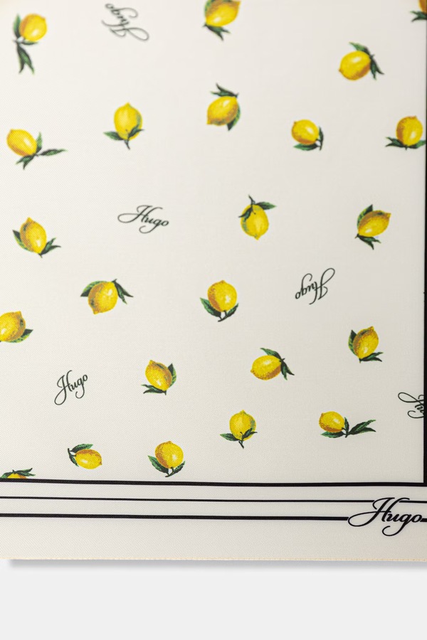 Хустка на шию HUGO Auraize колір білий