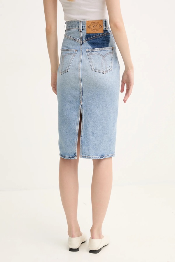Джинсова спідниця Fiorucci Faded Heart Pocket Denim Midi Skirt фото 2