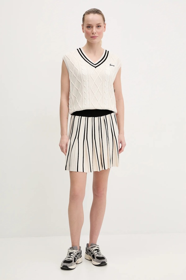 Спідниця Guess колір бежевий