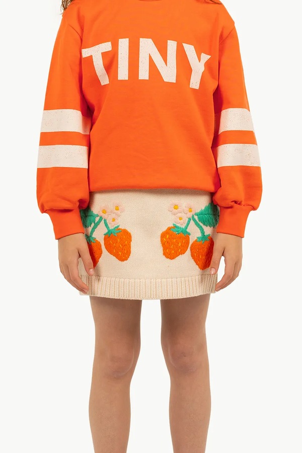 Дитяча бавовняна спідниця Tinycottons STRAWBERRIES SKIRT колір бежевий фото 3