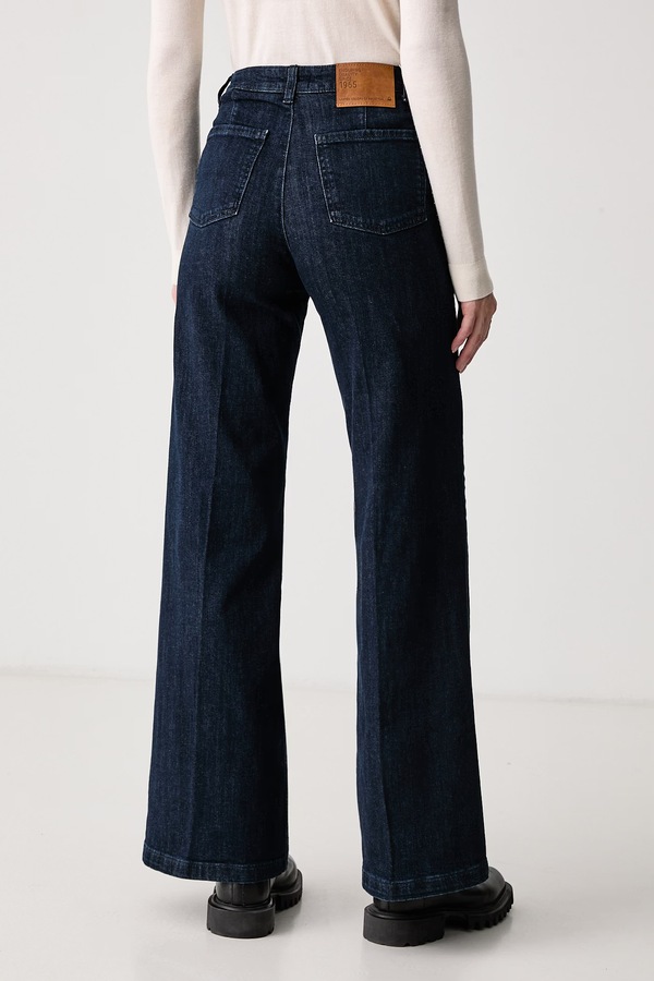 Джинси wide leg жіночі United Colors of Benetton колір блакитний фото 3