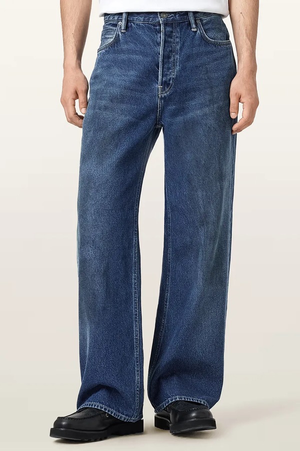 Джинсы straight мужские AllSaints LENNY цвет голубой