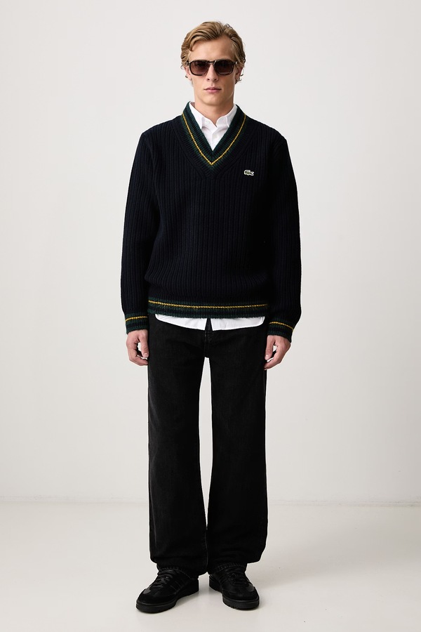 Джинси straight чоловічі Lacoste колір чорний