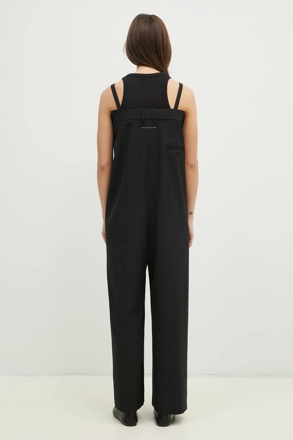 Вовняний комбінезон MM6 Maison Margiela колір чорний фото 3