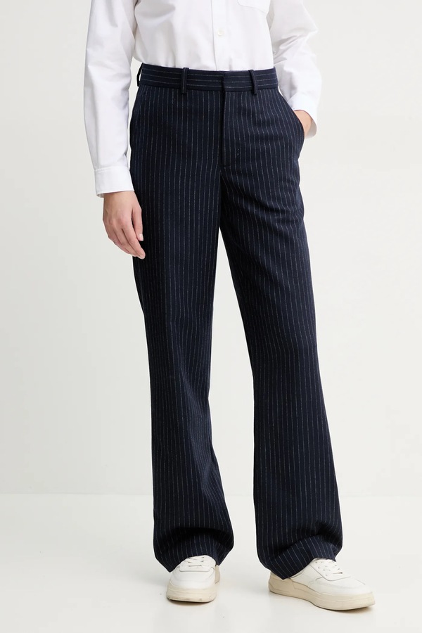 Шерстяные брюки A.P.C. pantalon jane цвет синий
