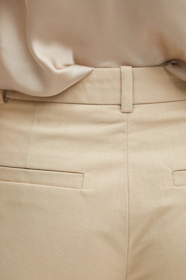 Штани жіночі бавовняні A.P.C. pantalon margaret колір бежевий фото 4