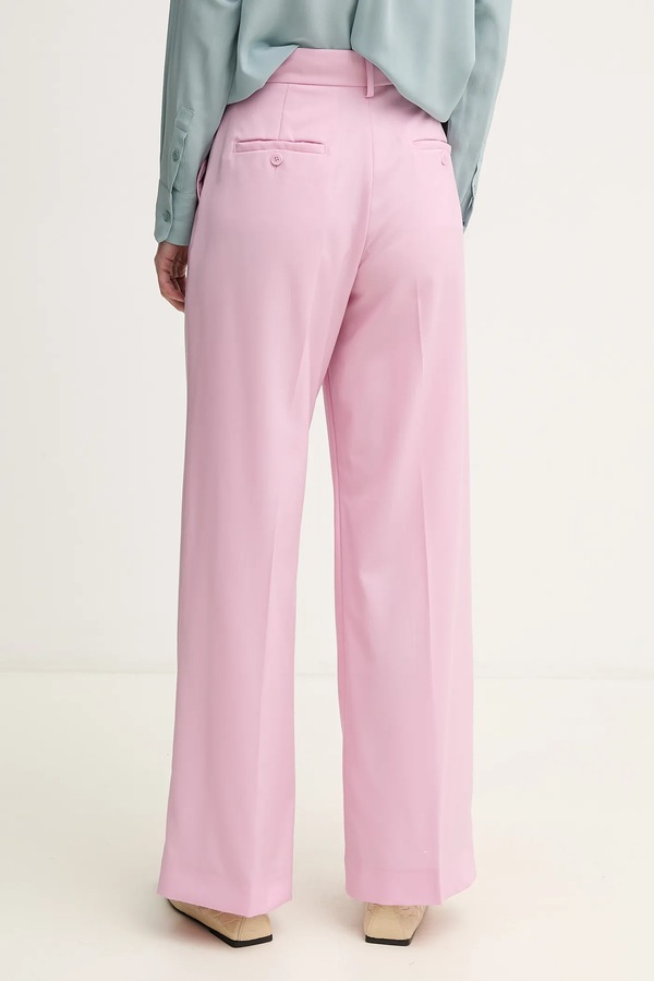 Шерстяные брюки Weekend Max Mara цвет фиолетовый фото 2