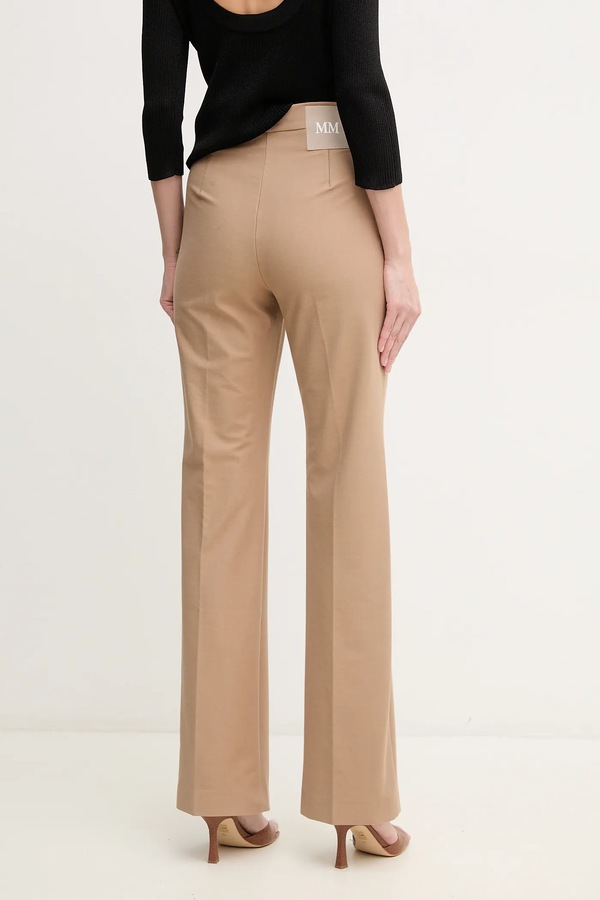 Штани MM by Max Mara колір бежевий
