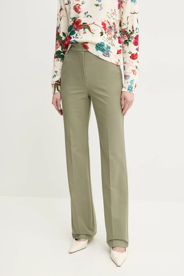 Брюки MM by Max Mara цвет зеленый
