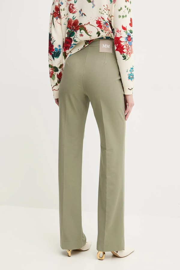 Штани MM by Max Mara колір зелений фото 2