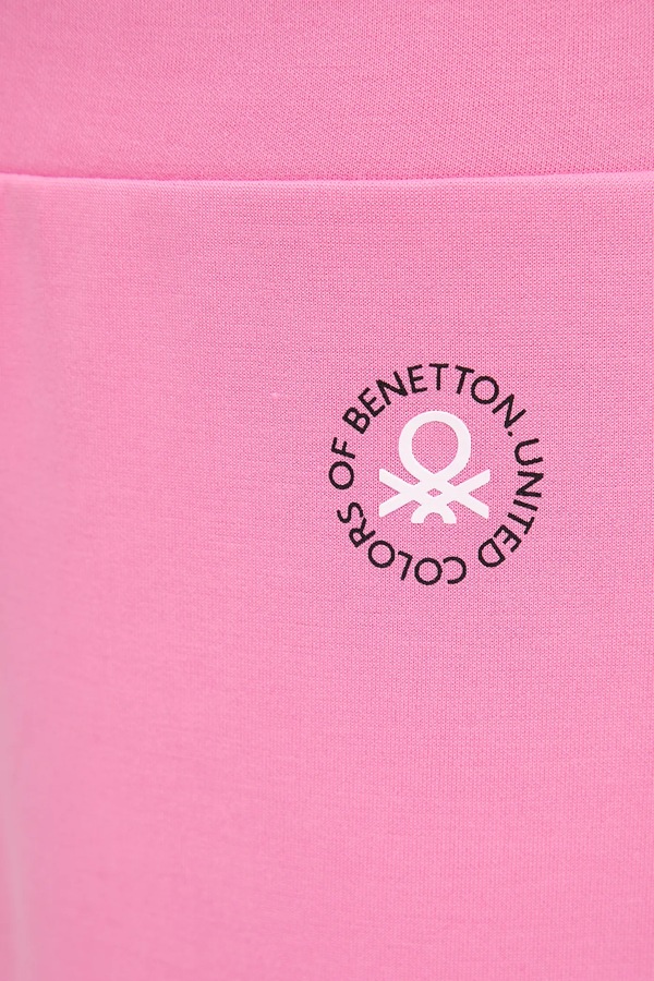 Спортивні штани United Colors of Benetton колір рожевий фото 4