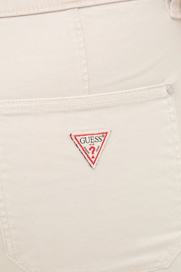 Штани Guess колір бежевий фото 4