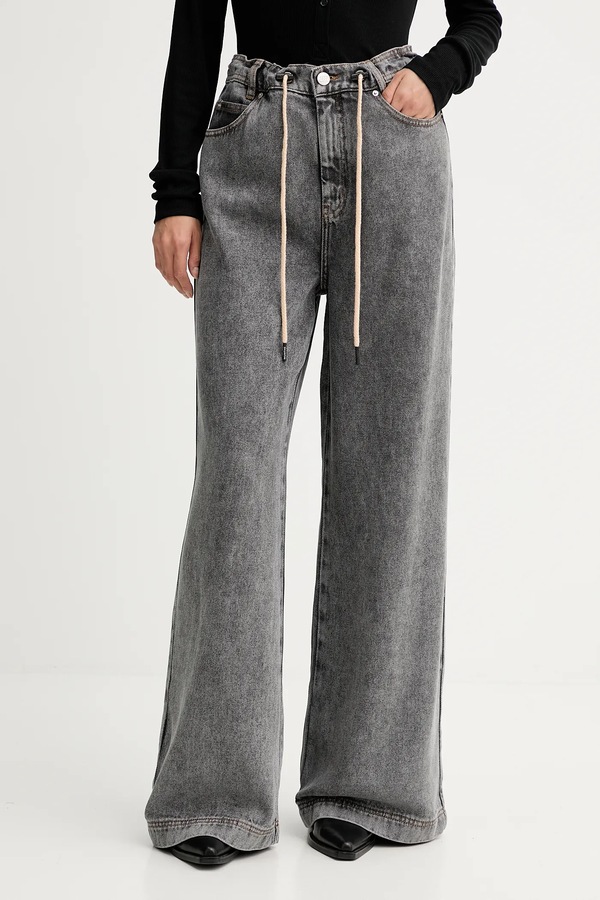 Джинсы wide leg женские MUNTHE OBEY цвет серый