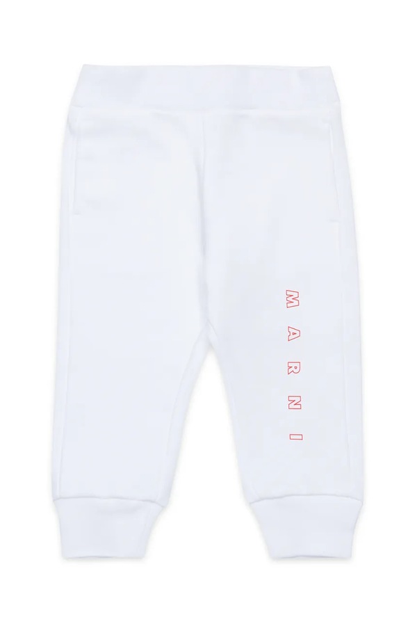 Хлопковые брюки для младенцев Marni MP192B TROUSERS цвет белый
