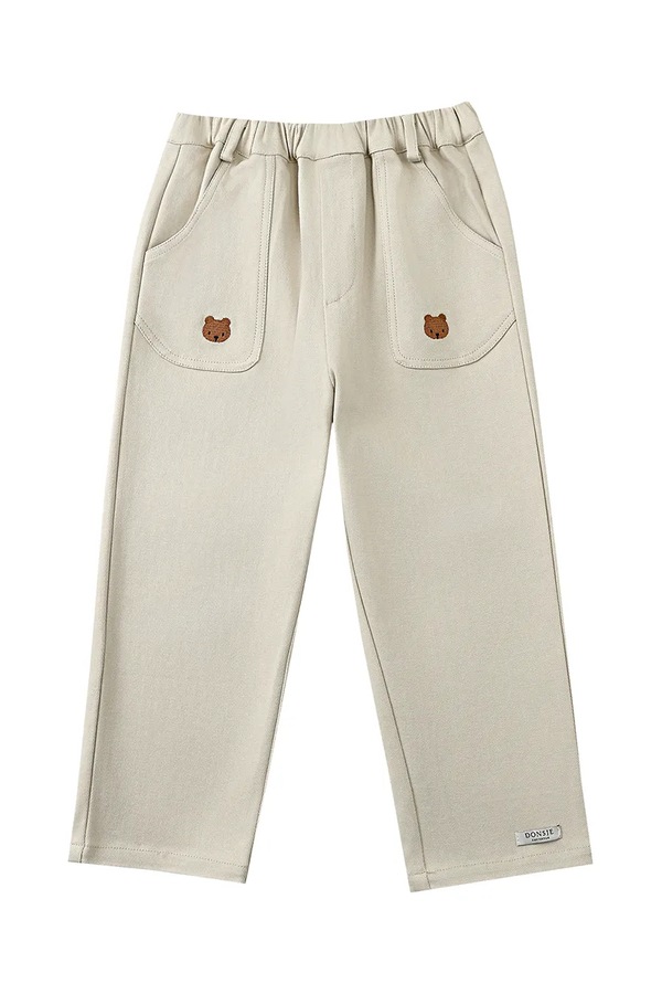 Детские хлопковые брюки Donsje Kassim Trousers Bear цвет бежевый