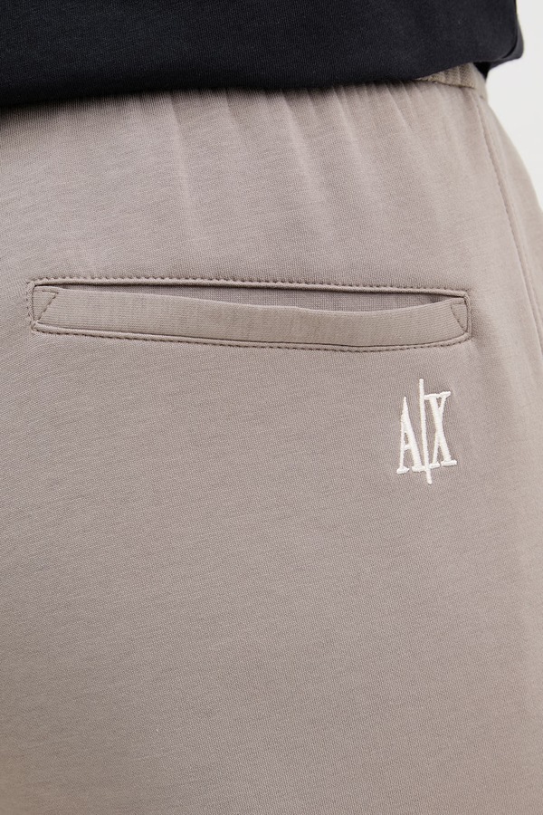 Спортивні штани чоловічі з бавовною Armani Exchange колір коричневий фото 2