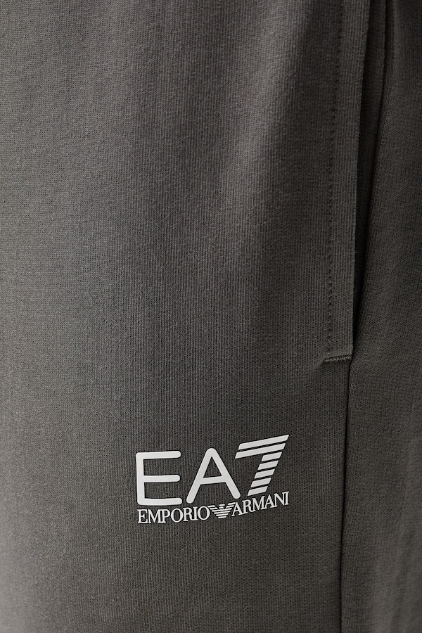 Спортивні штани чоловічі бавовняні EA7 Emporio Armani колір сірий фото 4