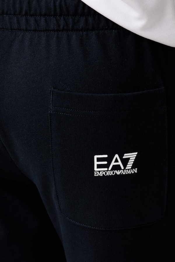 Спортивні штани чоловічі бавовняні EA7 Emporio Armani колір темно-синій фото 4