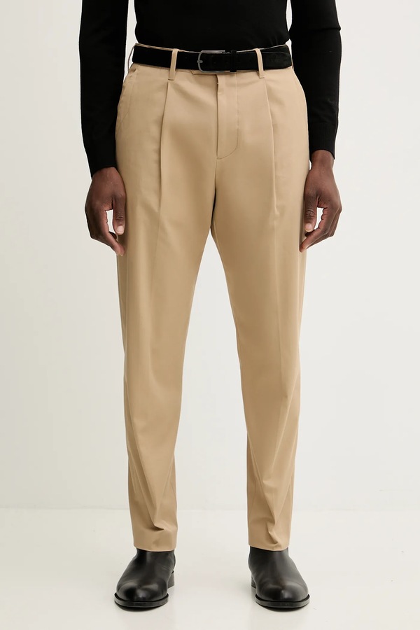 Штани Paul Smith колір бежевий