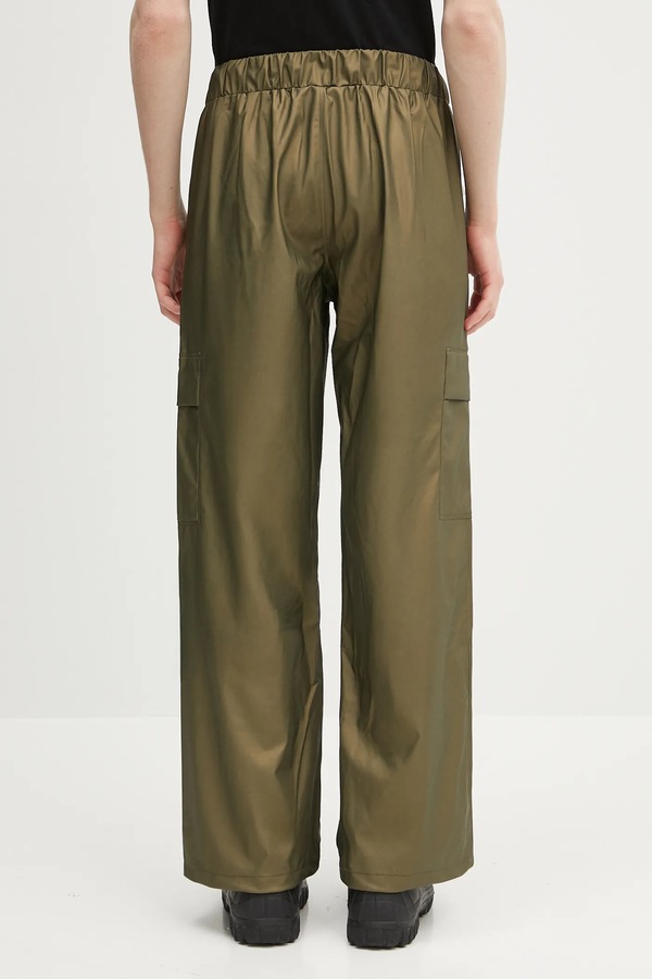 Штани Rains Cargo Rain Pants Wide W3 колір зелений фото 2